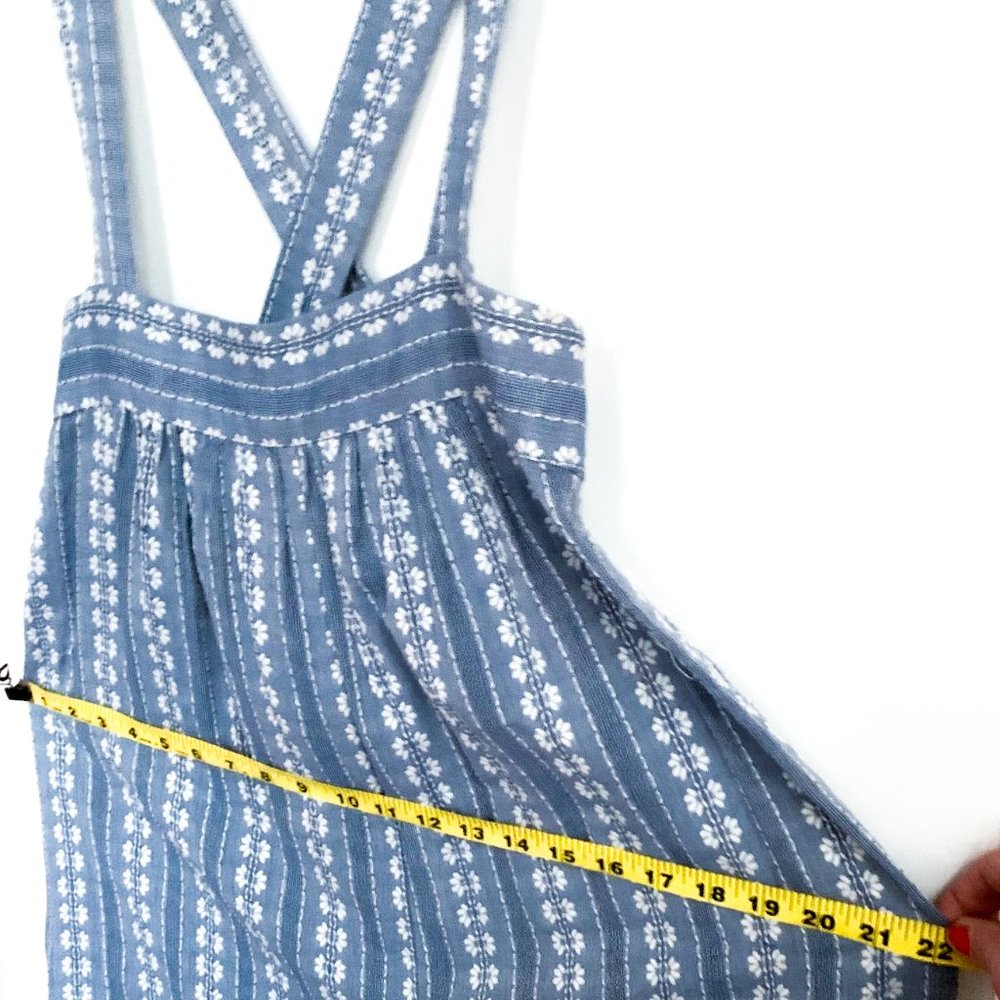 NWOT anthropologie dobby striped jumpsuit blue M - Picture 8 of 10